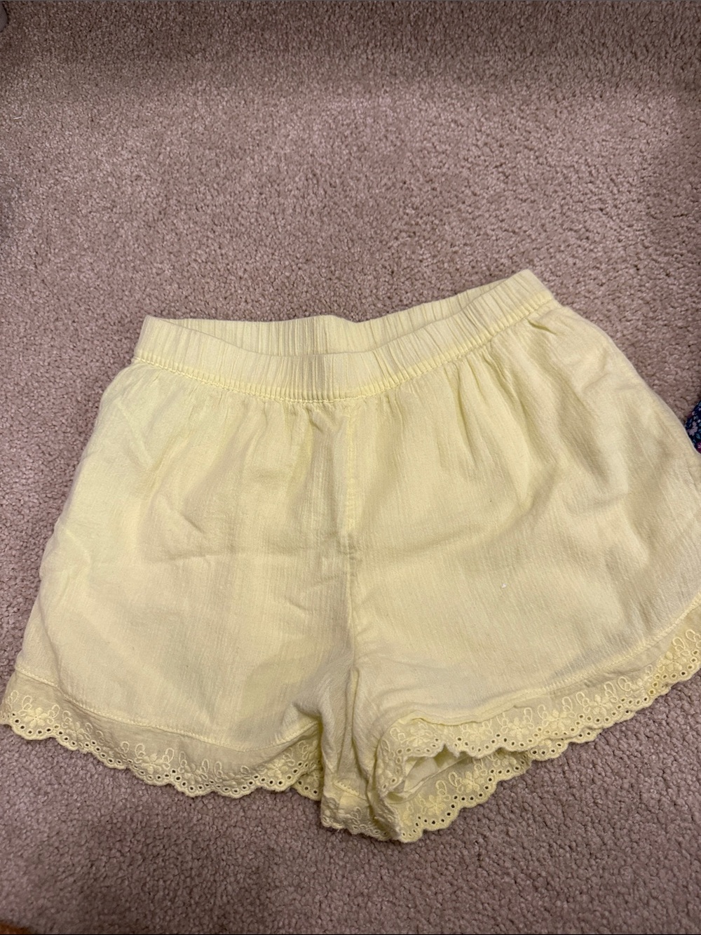 Janie and Jack Pale Yellow Elastic Waist Shorts